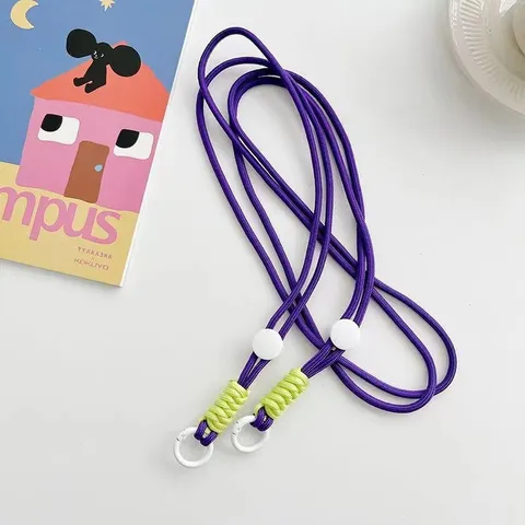 Universal Adjustable Polyester Braided Cell Phone Lanyard Crossbody Neck Strap Dual Hook Phone Cord For All Smartphones