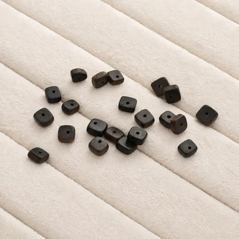 Ethno DIY Schmuckzubehör Set Natur Adlerholz Ebenholz Perlen Abstandsperlen Vergoldetes Kupfer Quasten Kürbis Charms Retro Handgefertigt