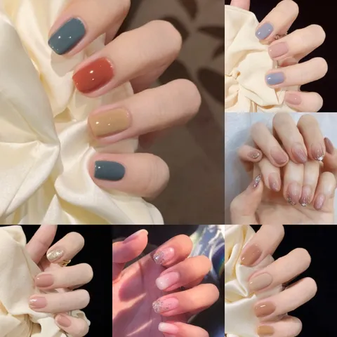 Pegatinas De Arte De Uñas De Color Gelatina Color Sólido Degradado Con Brillo Envolturas De Uñas Autoadhesivas De Cobertura Completa Impermeable Calcomanías De Uñas De Bricolaje Para Mujeres