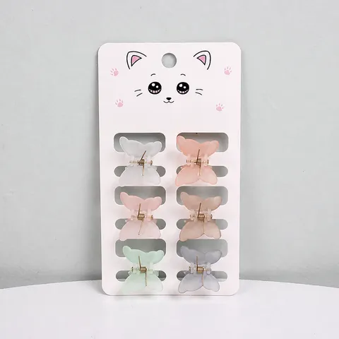 Süße Koreanischer Stil Mini Haarklammern Set Für Kinder Mädchen Matte Kunststoff Blumen Schmetterling Haarnadeln Haarschmuck