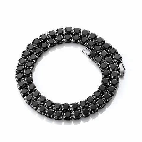 Luxe Koper Zirconia Tennis Ketting Voor Dames Heren Unisex Iced Out Strass Bling Ketting Sieraden Cadeau Feest Accessoire