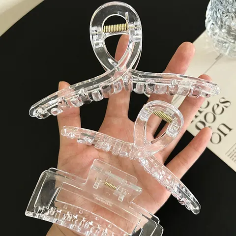 Große Transparente Acryl Haarklammern Für Damen Rutschfeste Geometrische Haarklammern Handgefertigte Mode Haarstyling Accessoires