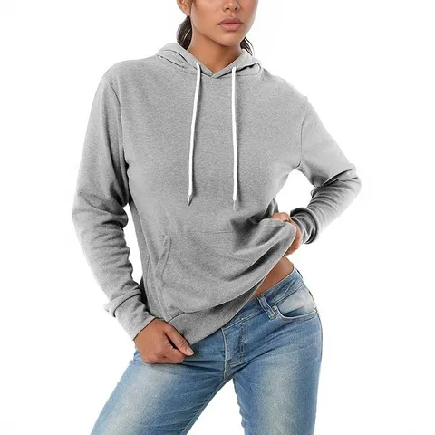 Sudadera con Capucha Unisex Color Sólido Forro de Felpa Basic Hoodie Chaqueta Manga Larga con Bolsillo Canguro para Hombre Mujer