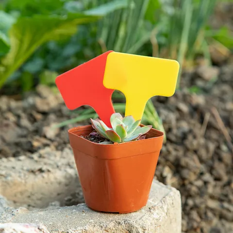 T-Type Plant Labels Thickened Plastic Garden Tags Waterproof Nursery Markers For Potted Plants Flowers Identification Gardening Tools