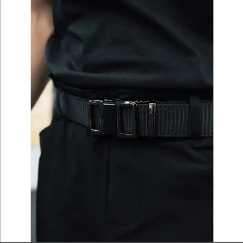 Herren Taktischer Gürtel Schnellverschluss Legierung Schnalle Leinwand Gurtband Outdoor Einstellbar Lochlos Sport Gürtel
