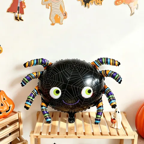 Halloween Party Decoration Balloons Aluminum Foil Mylar Balloons Pumpkin Ghost Bat Spider Candy Skull Shape Party Supplies For Bar Mall Decoration