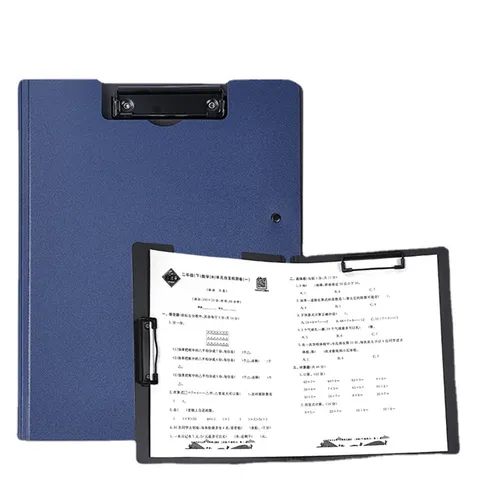 Portablocco A4 in Plastica Cartella Portadocumenti Con Forti Clip in Metallo Orizzontale Verticale Organizzatore Padfolio per Ufficιο Scuola