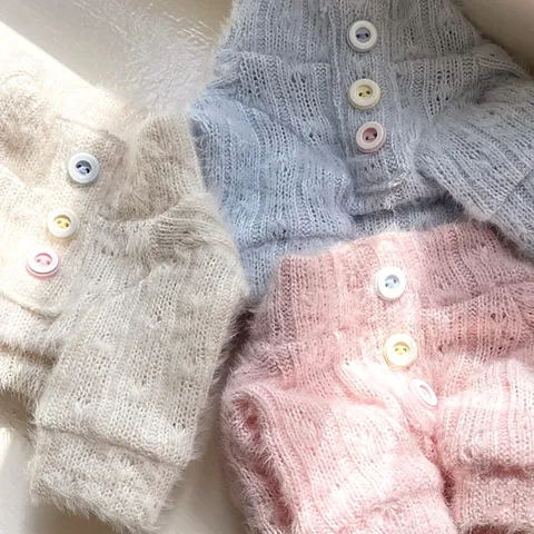 Pet Dog Knit Sweater Soft Plush Cable Knit Puppy Clothes For Small Dogs Cats Warm Autumn Winter Pet Cardigan Jacket