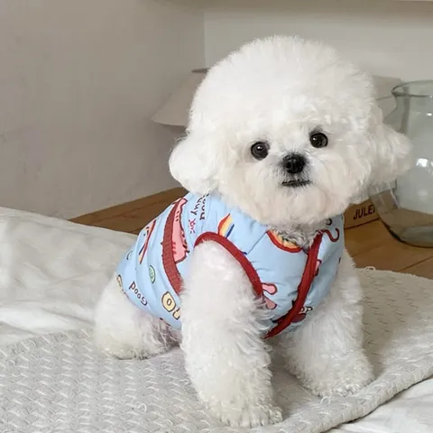 Manteau En Coton Pour Animaux De Compagnie D'Hiver Épaissi Vêtements Pour Chiens Harnais Gilet Rembourré En Polaire Chaude