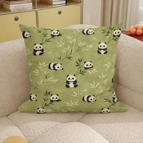 Nettes Cartoon Panda Sofa Wurfkissen Plüsch Dekorative Kissen Für Wohnzimmer Büro Auto Home Decor Quadratischen Panda Kissenbezug