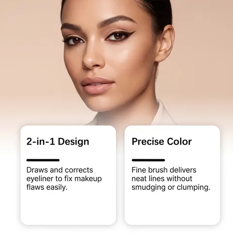 2-In-1 Doppelseitiger Eyeliner Und Make-Up-Entferner-Stift Langlebig Wischfest Präziser Eyeliner-Korrekturstift Für Damen Schönheit