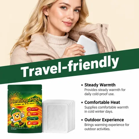 Portable Disposable Body Warming Patches Long Lasting Self Heating Pads For Winter Outdoor Travel Ultra Thin Adhesive Body Warmer