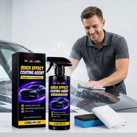 Homonth Spray de Recubrimiento Cerámico Automotriz Potenciador de Brillo de Pintura Agente de Recubrimiento Rápido Hidrofóbico Protección Duradera