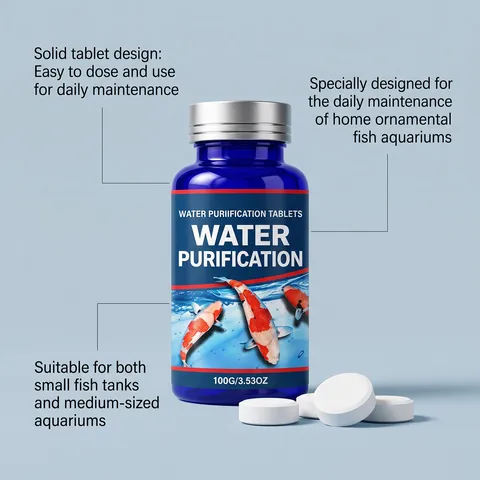 Aquarium Water Purification Tablets Fish Tank Purifier 100g Impurity Remover For Freshwater Fish Tank Cleaning Supplies
