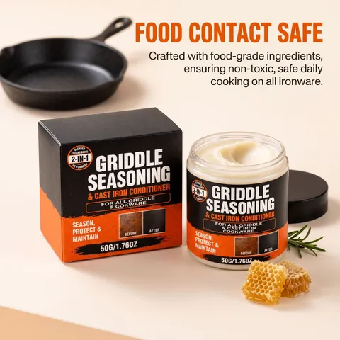 Cast Iron Conditioner Cleaning Polishing Wax Seasoning Oil Rust Prevention For Griddle Frying Pan Cookware Surface Protector Paste