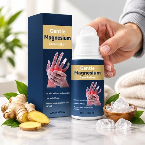 Roll On De Cuidado De Magnesio Suave Para El Bienestar De Articulaciones Y Músculos Extracto De Raíz De Jengibre Aceite Esencial Masaje