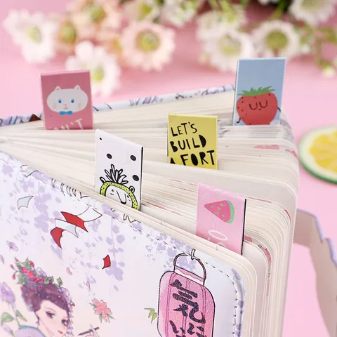 Cartoon Magnetic Bookmarks Cute Fruit Animal Double Sided Magnetic Page Markers For Students Office School Stationery Accessories