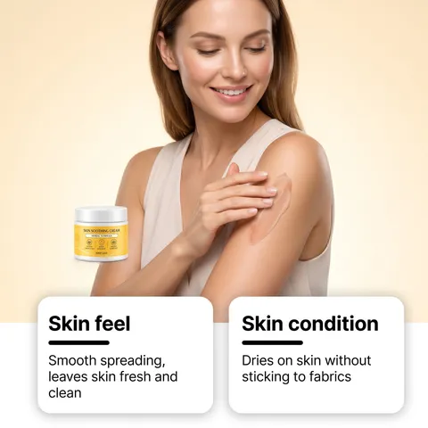 Herbal Formula Skin Soothing Cream Moisturizing Body Lotion For Sensitive Skin Deep Hydration Nourishing Jar
