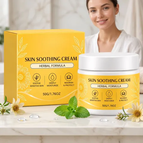 Herbal Formula Skin Soothing Cream Moisturizing Body Lotion For Sensitive Skin Deep Hydration Nourishing Jar