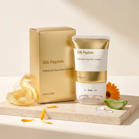 Zijdepeptide Roller Hals Crème Intensieve Gua Sha Massage Crème Voor Hydraterende Gladmakende En Verstevigende Huid