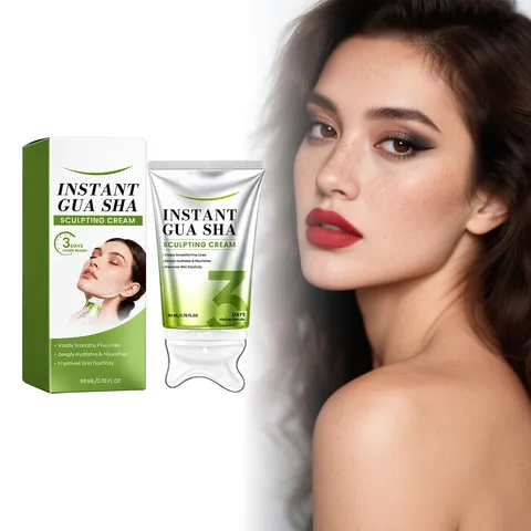 Instant Gua Sha Sculpting Cream Neck Firming Lifting Moisturizer Daily Skincare Neck Cream With Massage Applicator For Women Unisex Beauty Care