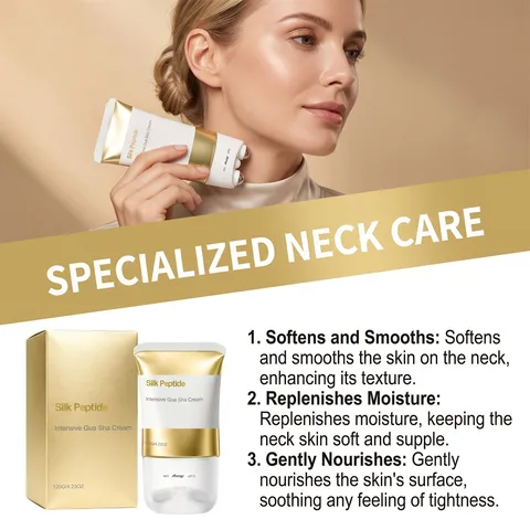 Zijdepeptide Roller Hals Crème Intensieve Gua Sha Massage Crème Voor Hydraterende Gladmakende En Verstevigende Huid