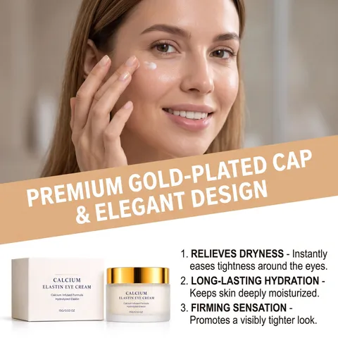 Brightening Eye Cream With Calcium And Elastin For Firming Under Eye Skin Hydrating And Smooth Moisturizing Formula For Women