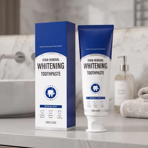 Gentle Cleansing Refresh Mint Whitening Toothpaste Stain Removal Fresh Breath Oral Care Toothpaste For Adults Daily Teeth Cleaning