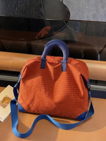 Ελαφριά Υφασμάτινη Τσάντα Tote για Γυναίκες Μεγάλης Χωρητικότητας Τσάντα Ώμου Casual Ταξίδι Μετακίνηση Χρωματική Αντίθεση Τσάντα Σαββατοκύριακου Αναδιπλούμενη Αδιάβροχη Τσάντα Χειρός