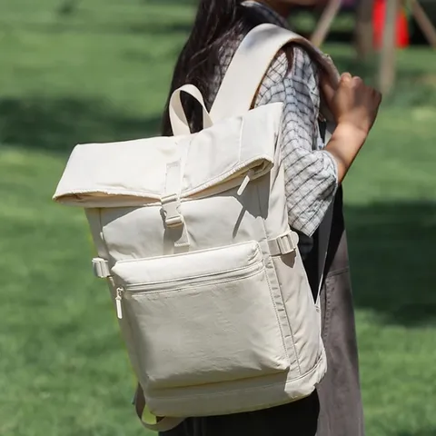 Zaino da Ciclismo Minimalista per il Tempo Libero all'Aperto Borsa per Laptop ad Alta Capacità Unisex per Viaggi Lavoro Pendolarismo Zaino in Tessuto Oxford Resistente all'Usura