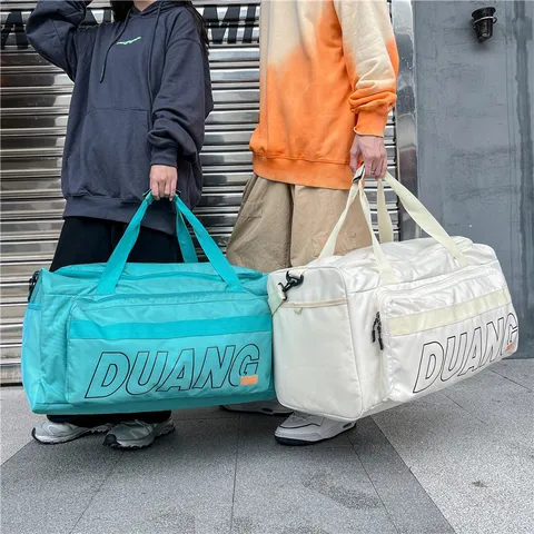 Unisex Oxford Fabric Large Capacity Travel Duffel Bag Wear-Resistant Dry Wet Separation Sport Gym Handbag Luggage Bag