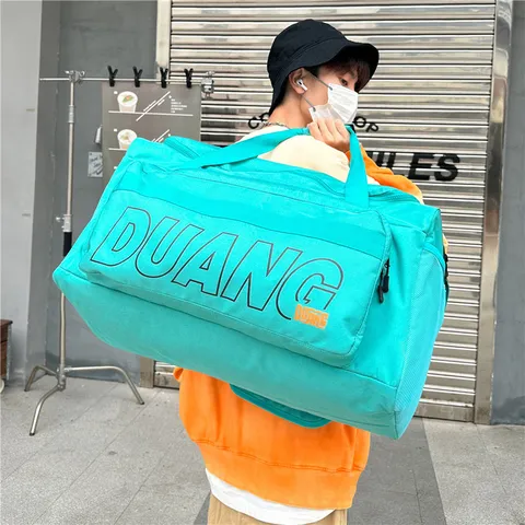 Unisex Oxford Fabric Large Capacity Travel Duffel Bag Wear-Resistant Dry Wet Separation Sport Gym Handbag Luggage Bag