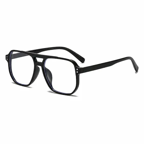 Dubbele Brug Anti Blauw Licht Bril Mode Groot Frame Vierkant Brilmontuur Unisex Retro Heldere Lens Glazen zonder Sterkte