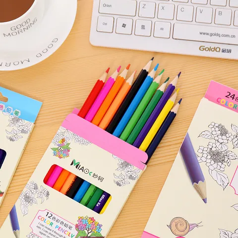Professional Children's Colored Pencils Boxed Set Student Art Supplies For Painting Coloring Drawing Wood Pencils For School Kids Multicolor Pencils