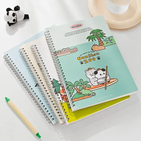 B5 Spiral Notebook Cartoon Animal High Value Horizontal Line Inner Page Student Homework Book Creative Stationery Diary