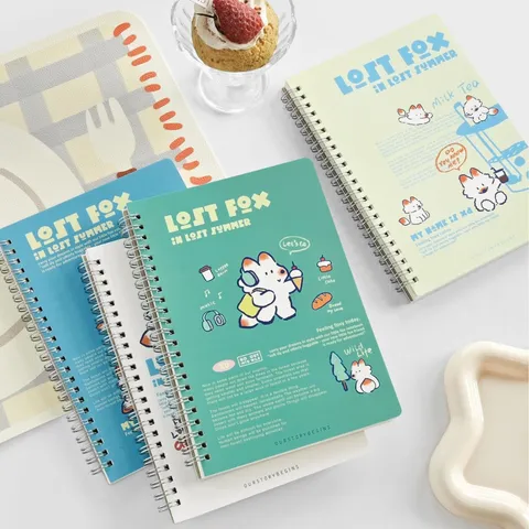 B5 Spiral Notebook Cartoon Animal High Value Horizontal Line Inner Page Student Homework Book Creative Stationery Diary