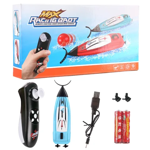 High Speed Remote Control Speedboat Toy For Boys Electric Racing Boat Model 2.4G Waterproof Mini Stunt Water Boat Model Gift