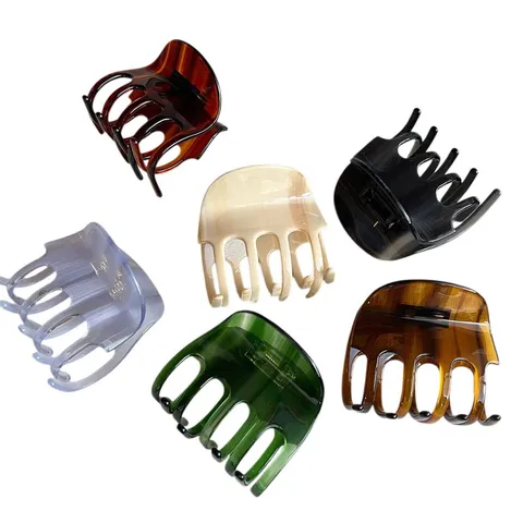 Pinza per Capelli in Acetato Stile Francese per Donna Semplici Fermagli Geometrici per Capelli Spessi Accessori Eleganti