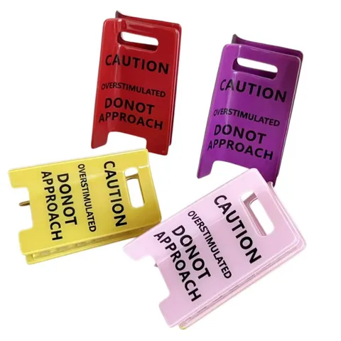 Pinza per Capelli Creativa a Forma di Cartello di Pericolo in Plastica Grande Molletta per Capelli Donna Accessori per Acconciature