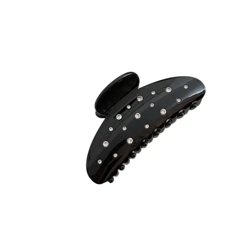 Fermaglio per Capelli a Granchio in PC con Pois e Strass Francese Clip Squalo Grande Accessori Moda Donna Regalo Romantico