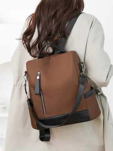 Women Nylon Anti-theft Backpack Casual Waterproof Fashion Travel Bag Large Capacity School Shoulder Bag For Ladies
