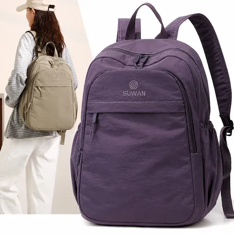 Waterproof Nylon Foldable Backpack For Women Large Capacity Lightweight Travel Daypack Student School Bag Laptop Backpack