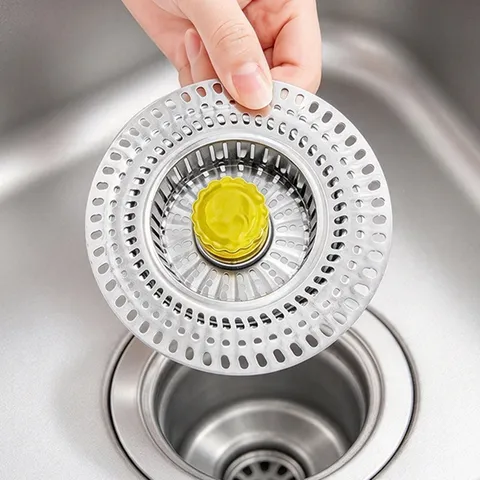 Universal Kitchen Sink Bounce Core Strainer Stainless Steel Anti-Clogging Drain Plug Filter Basket For Sink Wash Basin
