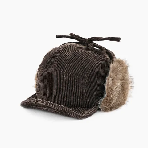 Unisex Winter Warme Cordsamt Plüsch Fliegermütze Koreanischer Stil Verdickte Ohrenschutz Leifeng Hut Winddicht Radmütze