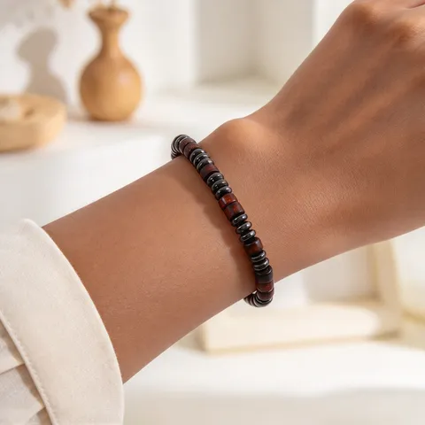 Pulsera de Código Morse Hecha a Mano para Mujer Hombre Cuerda Trenzada Ajustable Cuentas de Hematita Mensaje Inspirador Joyería Secreta Regalo