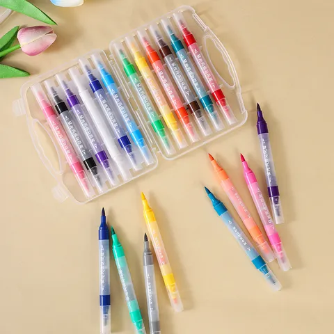 Kinderen Sterrenlicht Glitter Markers Set Dubbele Punt Sneldrogende Acryl Verf Pennen Voor Studenten Tekenen Schoolbenodigdheden