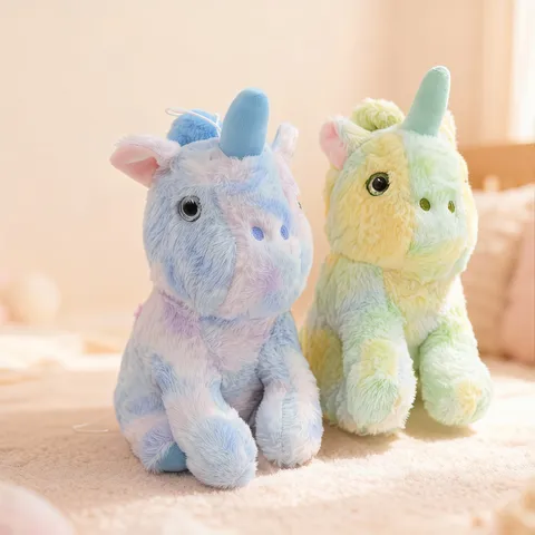 Regenbogen Einhorn Plüschtier Weiches Kuscheltier Puppe Bunte Farbverlauf Einhorn Kissen Für Kinder Geburtstag Geschenk Deko