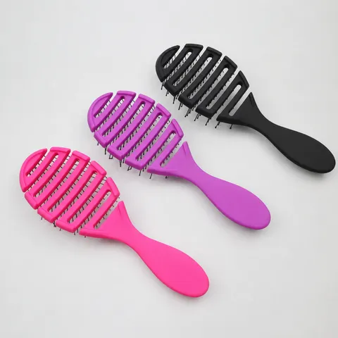 Hollow Curved Hair Massage Comb Detangling Brush for Wet and Dry Hair Professional Scalp Massage Vent Hairbrush Salon Home Hair Care