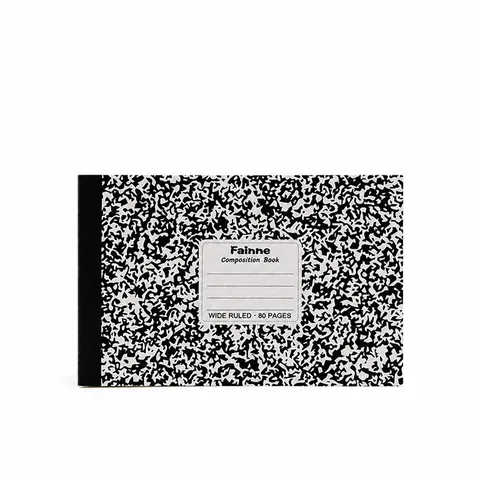 American Classic Marble Pattern Composition Notebook Side Flip Sewn Binding Wide Ruled Student Office Writing Journal
