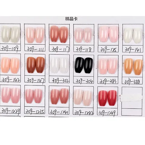 Uñas Postizas de Color Sólido Coffin Largo Forma Ballerina Puntas para Uñas para Mujer Cobertura Completa Uñas Artificiales Acabado Liso Manicura